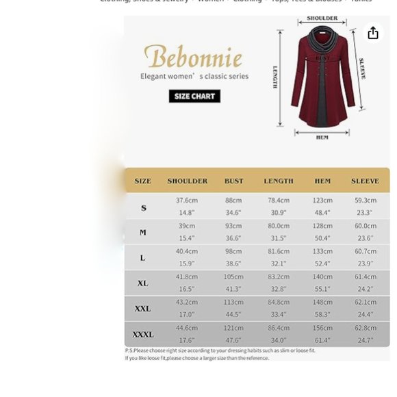 Bebonnie Buffalo Check Long Slv Cowl Neck Warm Splicing Tunic Top with Buttons - Picture 4 of 14